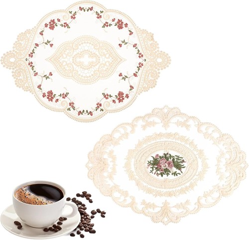 Spitzendeckchen oval beige - oval, 2