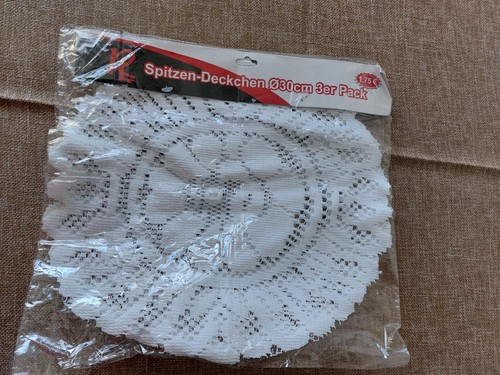 3er set spitzendeckchen - set,