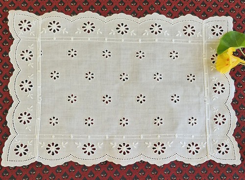 Spitzendeckchen weiss - x,